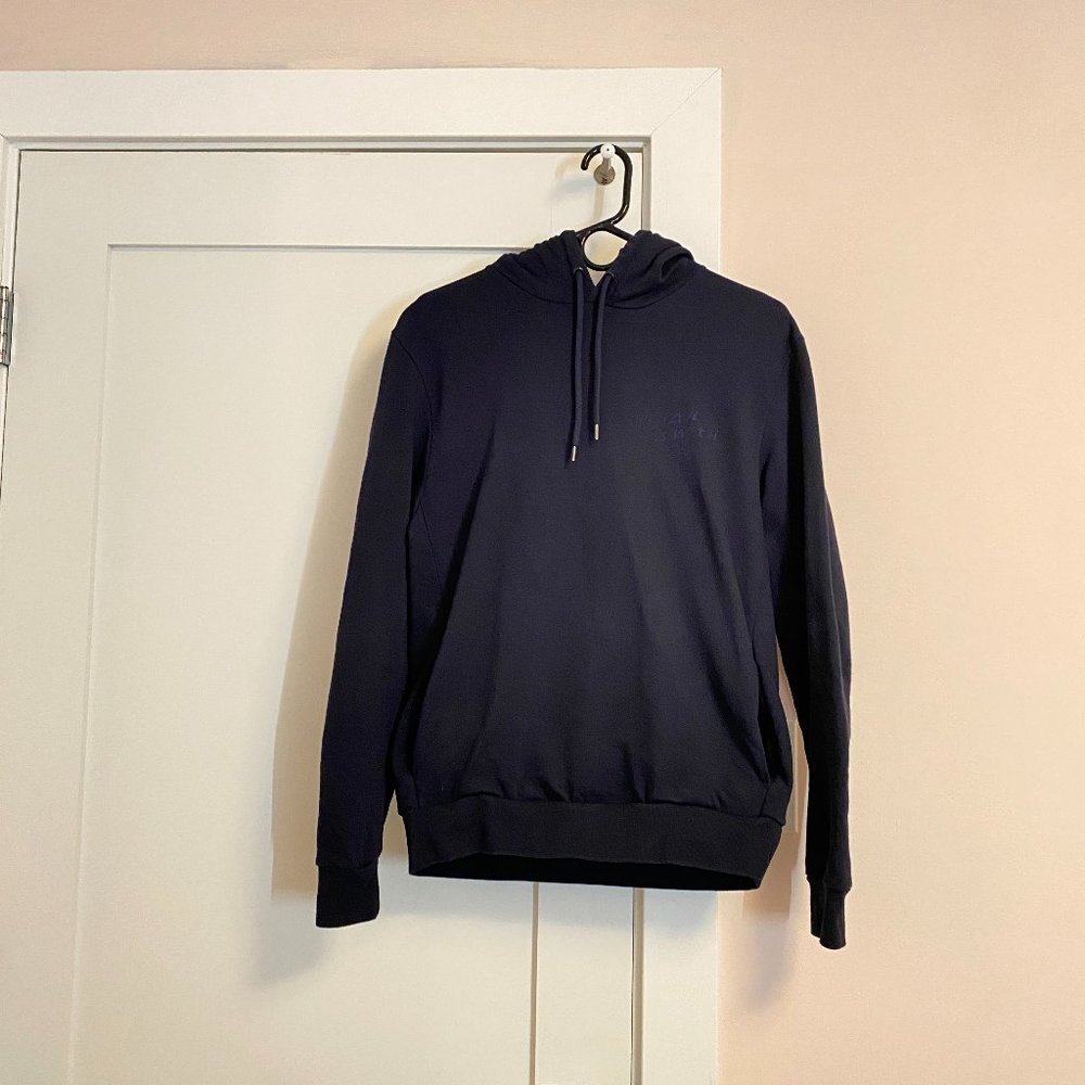 Paul Smith Hoodie Navy Colorful Graffiti Print on Back Size S